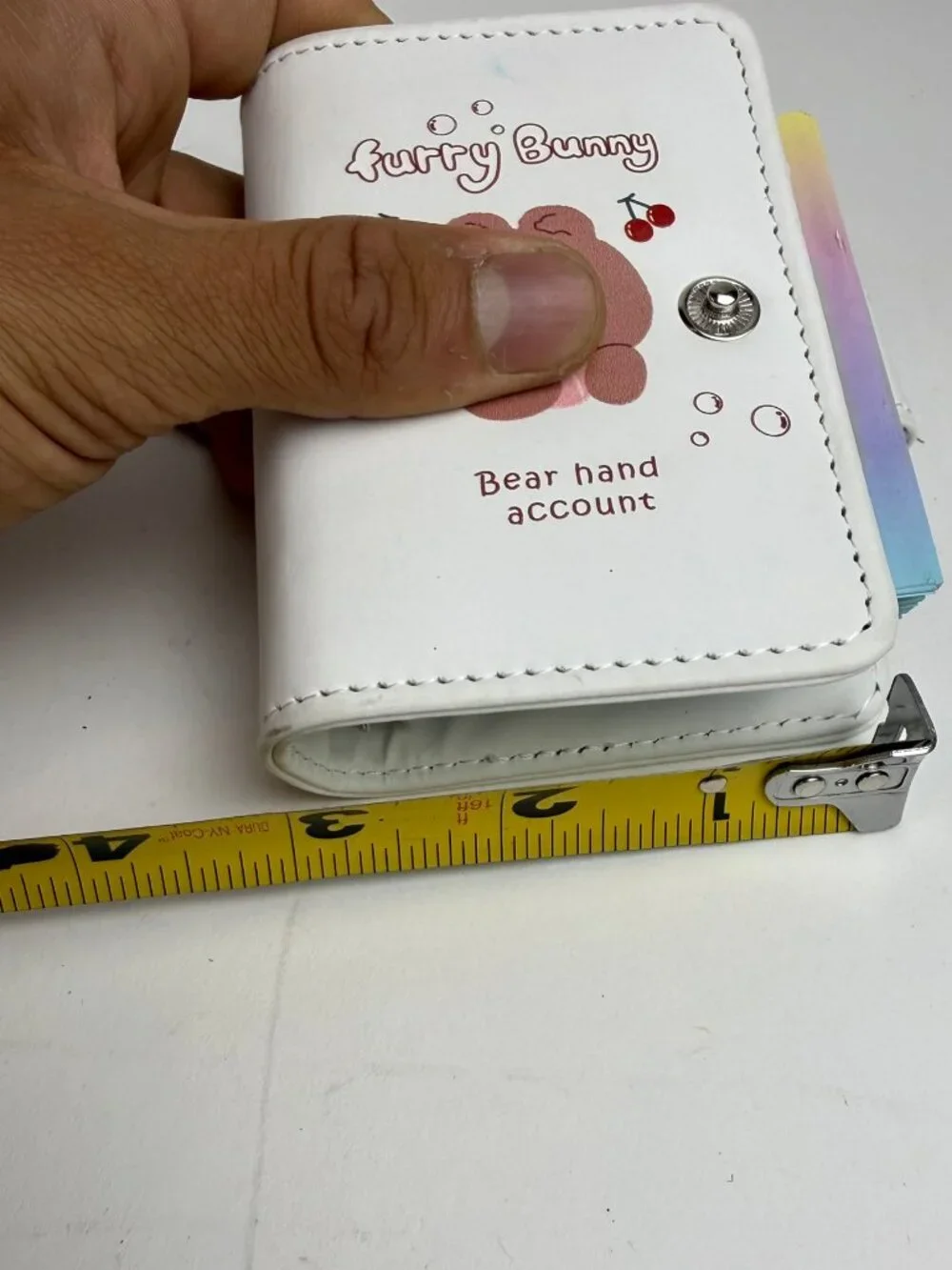 Kawaii Furry Bunny Bear Mini 3-Ring Binder Pocket Journal Gradient Pages